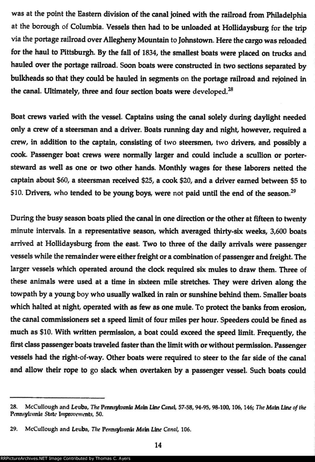 NPS "Pennsylvania Main Line Canal," Page 14, 1993